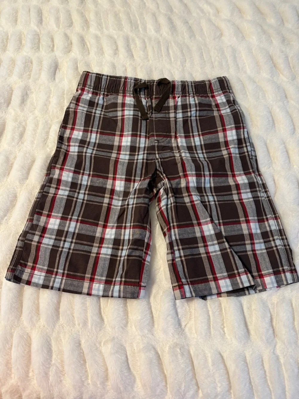 Gymboree Plaid Kids Shorts - Brown and Red B4